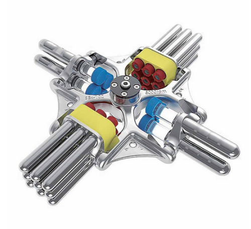 Rotor, Swing-Out, for Use with GCC-MP Series Multi-Purpose Clinical Centrifuges, Aluminum Alloy, 4-Place for Buckets (Bucket / Tube adapters sold separately), Globe Scientific, GCC-MP-SWING