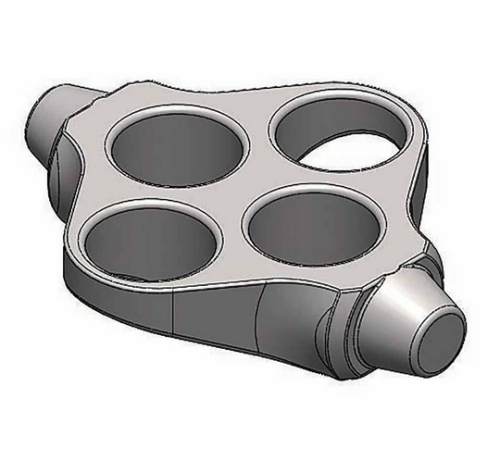 Buckets, for use with GCC-MP-SWING Rotor, 4/PK for 16 x 10 mL, 12 mL and 15 mL tubes (4 tubes per bucket), Globe Scientific, GCC-MP-SWING-15ML16