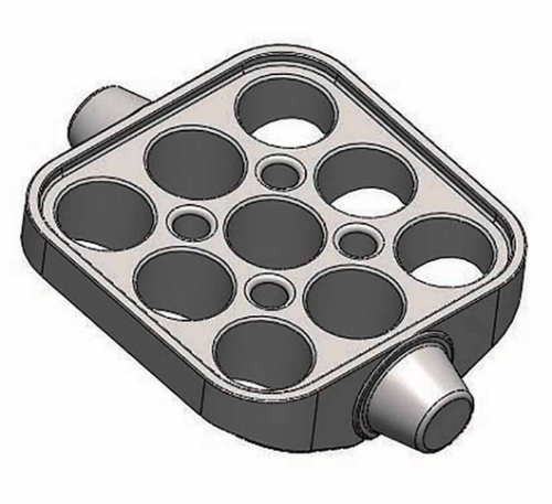 Buckets, for use with GCC-MP-SWING Rotor, 4/PK for 36 x 3 mL and 7 mL tubes (9 tubes per bucket), Globe Scientific, GCC-MP-SWING-7ML36