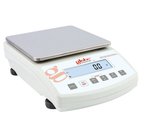 Balance, Toploading, Precision, High Capacity, Portable, 2000 g x 0.01 g, Internal Calibration, 100-240 V, 50-60 Hz, Rechargeable Internal Battery, Includes ISO/IEC 17025:2017 Calibration Certificate, Globe Scientific, GBPH-2002C-CT