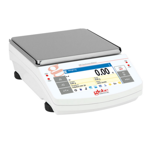 Balance, Precision, Touchscreen, 10000 g x 0.1 g, External Calibration, 100-240 V, 50-60 Hz, Includes ISO/IEC 17025:2017 Calibration Certificate, Globe Scientific, GBT-10001-CT