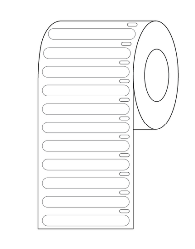 Label Roll, Cryo, Direct Thermal, 51 x 6 mm, for Microplates, White, 1000/PK, Globe Scientific, LTC-51X6W