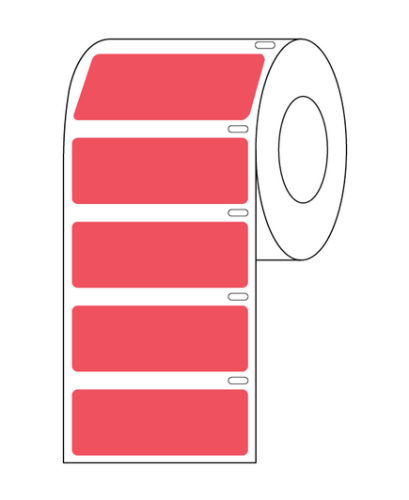 Label Roll, Cryo, Direct Thermal, 51 x 19 mm, for Large Tubes, Racks and Boxes, Red, 500/PK, Globe Scientific, LTC-51X19R