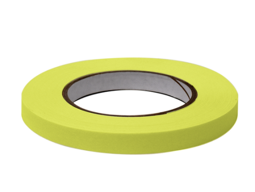 Labeling Tape, 1/2 in. x 60 yd. per Roll, 6 Rolls/Case, Chartreuse , Globe Scientific, LT-05X60CH