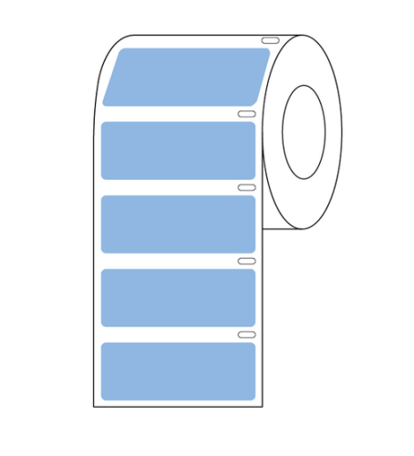 Label Roll, Cryo, Direct Thermal, 51 x 19 mm, for Large Tubes, Racks and Boxes, Blue, 500/PK, Globe Scientific, LTC-51X19B