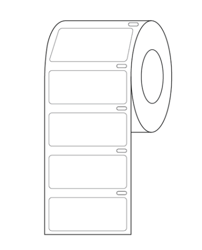 Label Roll, Cryo, Direct Thermal, 43 x 19 mm, for Large Tubes, White, 500/PK, Globe Scientific, LTC-43X19W