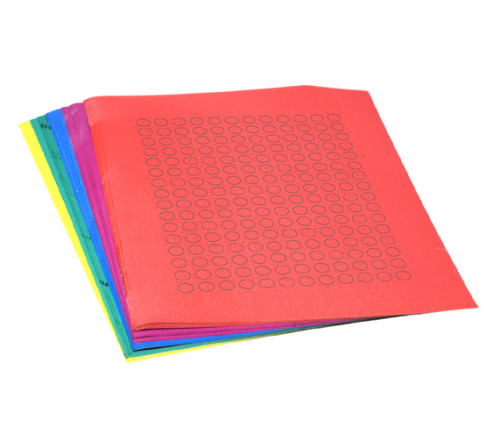 Label Sheets, Cryo, 9.5 mm Dots, for 0.5 - 1.5 mL Tubes, Assorted Colors (960 labels in Blue, Green, Violet, Red and Yellow), 4800/PK, Globe Scientific, LCS-D95RW