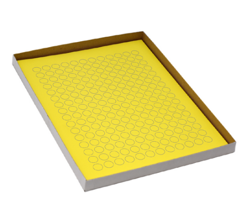 Label Sheets, Cryo, 13 mm Dots, for 1.5 - 2 mL Tubes20 Sheets, 192 Labels per Sheet, Yellow, 3840/PK, Globe Scientific, LCS-D13Y