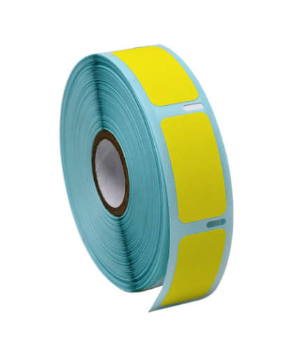 Label Roll, Cryo, Direct Thermal, 38 x 19 mm, for Large Vials and Tubes, Yellow, 750/PK, Globe Scientific, LTC-38X19Y