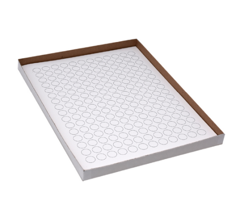 Label Sheets, Cryo, 13 mm Dots, for 1.5 - 2 mL Tubes20 Sheets, 192 Labels per Sheet, White, 3840/PK, Globe Scientific, LCS-D13W