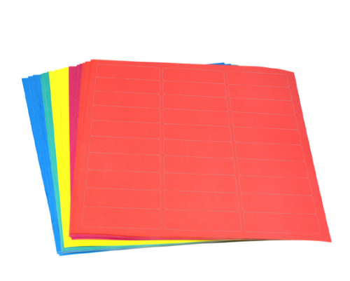 Label Sheets, Cryo, 67 x 25 mm, for Racks and Boxes, Assorted Colors (150 labels in Blue, Green, Violet, Red and Yellow), 750/PK, Globe Scientific, LCS-67X25RW
