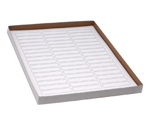 Label Sheets, Cryo, 64 x 13 mm, for Racks and Boxes, 20 Sheets, 60 Labels per Sheet, White, 1200/PK, Globe Scientific, LCS-64X13W