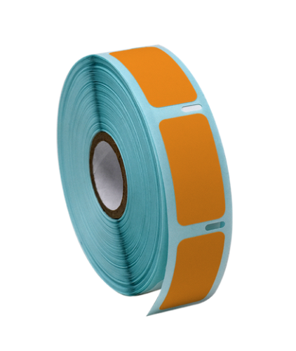 Label Roll, Cryo, Direct Thermal, 38 x 19 mm, for Large Vials and Tubes, Orange, 750/PK, Globe Scientific, LTC-38X19N