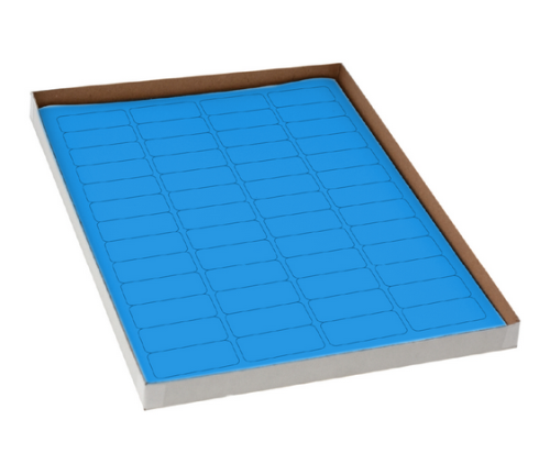 Label Sheets, Cryo, 43 x 19 mm, for Cryovials, 20 Sheets, 52 Labels per Sheet, Blue, 1040/PK, Globe Scientific, LCS-43X19B