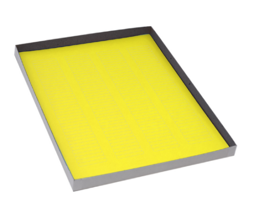 Label Sheets, Cryo, 38 x 6 mm, for Microplates, 20 Sheets, 156 Labels per Sheet, Yellow, 3120/PK, Globe Scientific, LCS-38X6Y