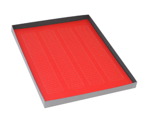 Label Sheets, Cryo, 38 x 6 mm, for Microplates, 20 Sheets, 156 Labels per Sheet, Red, 3120/PK, Globe Scientific, LCS-38X6R