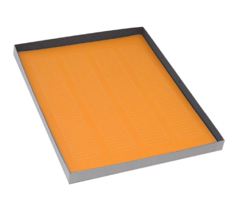 Label Sheets, Cryo, 38 x 6 mm, for Microplates, 20 Sheets, 156 Labels per Sheet, Orange, 3120/PK, Globe Scientific, LCS-38X6N