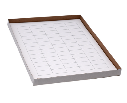 Label Sheets, Cryo, 38 x 19 mm, for General Use, 20 Sheets, 60 Labels per Sheet, White, 1200/PK, Globe Scientific, LCS-38X19W