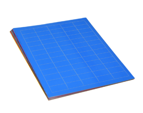 Label Sheets, Cryo, 38 x 19 mm, for General Use, Assorted Colors (300 labels in Blue, Green, Violet, Red and Yellow), 1500/PK, Globe Scientific, LCS-38X19RW