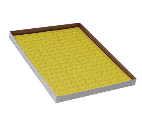 Label Sheets, Cryo, 33 x 13 mm, for 1.5 - 2 mL Tubes20 Sheets, 85 Labels per Sheet, Yellow, 1700/PK, Globe Scientific, LCS-33X13Y