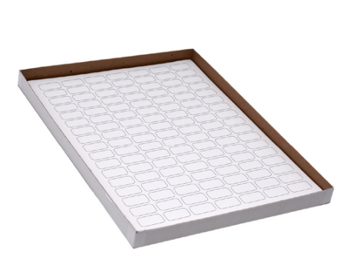 Label Sheets, Cryo, 33 x 13 mm, for 1.5 - 2 mL Tubes20 Sheets, 85 Labels per Sheet, White, 1700/PK, Globe Scientific, LCS-33X13W