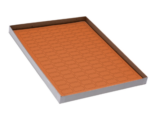 Label Sheets, Cryo, 33 x 13 mm, for 1.5 - 2 mL Tubes20 Sheets, 85 Labels per Sheet, Orange, 1700/PK, Globe Scientific, LCS-33X13N