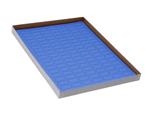 Label Sheets, Cryo, 33 x 13 mm, for 1.5 - 2 mL Tubes20 Sheets, 85 Labels per Sheet, Blue, 1700/PK, Globe Scientific, LCS-33X13B