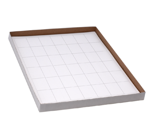 Label Sheets, Cryo, 28 x 44 mm, for Racks and Boxes, 20 Sheets, 42 Labels per Sheet, White, 840/PK, Globe Scientific, LCS-28X44W
