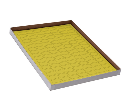 Label Sheets, Cryo, 24 x 13 mm, for 0.5 mL Tubes, 20 Sheets, 119 Labels per Sheet, Yellow, 2380/PK, Globe Scientific, LCS-24X13Y