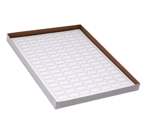 Label Sheets, Cryo, 24 x 13 mm, for 0.5 mL Tubes, 20 Sheets, 119 Labels per Sheet, White, 2380/PK, Globe Scientific, LCS-24X13W