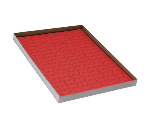 Label Sheets, Cryo, 24 x 13 mm, for 0.5 mL Tubes, 20 Sheets, 119 Labels per Sheet, Red, 2380/PK, Globe Scientific, LCS-24X13R