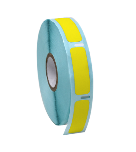 Label Roll, Cryo, Direct Thermal, 38 x 13 mm, for Cryogenic Vials, Yellow, 750/PK, Globe Scientific, LTC-38X13Y