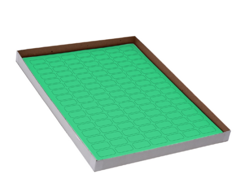 Label Sheets, Cryo, 24 x 13 mm, for 0.5 mL Tubes, 20 Sheets, 119 Labels per Sheet, Green, 2380/PK, Globe Scientific, LCS-24X13G