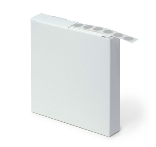 Label Rolls, Cryo, 9.5 mm Dots, for 0.5 - 1.5 mL Tubes, Silver, 1000/PK, Globe Scientific, LCR-95SL