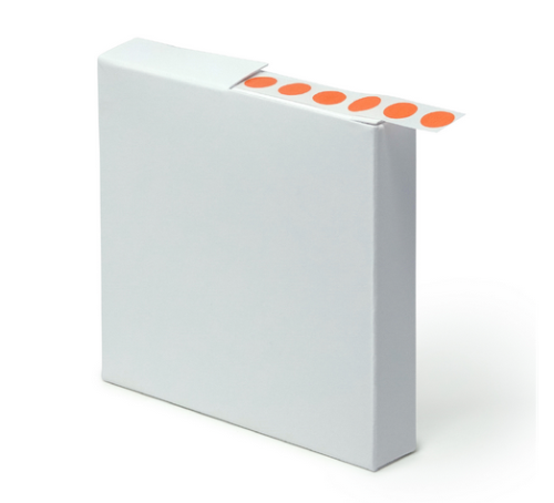 Label Rolls, Cryo, 9.5 mm Dots, for 0.5 - 1.5 mL Tubes, Orange, 1000/PK, Globe Scientific, LCR-95N