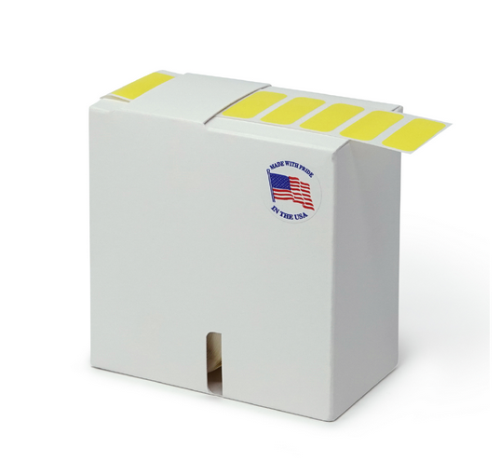 Label Rolls, Cryo, 33 x 13 mm, for 1.5 - 2 mL Tubes, Yellow, 1000/PK, Globe Scientific, LCR-33X13Y