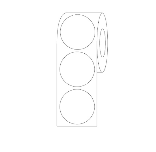 Label Rolls, Cryo, 25 mm Dots, for 50 mL Tubes, White, 500/PK, Globe Scientific, LCR-25W