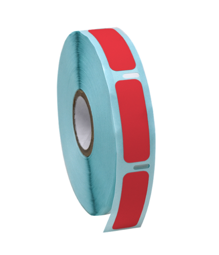 Label Roll, Cryo, Direct Thermal, 38 x 13 mm, for Cryogenic Vials, Red, 750/PK, Globe Scientific, LTC-38X13R