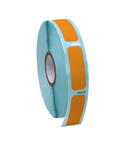 Label Roll, Cryo, Direct Thermal, 38 x 13 mm, for Cryogenic Vials, Orange, 750/PK, Globe Scientific, LTC-38X13N