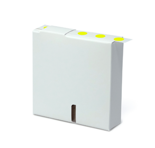 Label Rolls, Cryo, 13 mm Dots, for 1.5 - 2 mL Tubes, Yellow, 1000/PK, Globe Scientific, LCR-13Y
