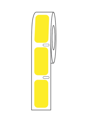 Label Roll, Cryo, Direct Thermal, 27 x 13 mm, for Cryogenic Vials, Yellow, 1000/PK, Globe Scientific, LTC-27X13Y
