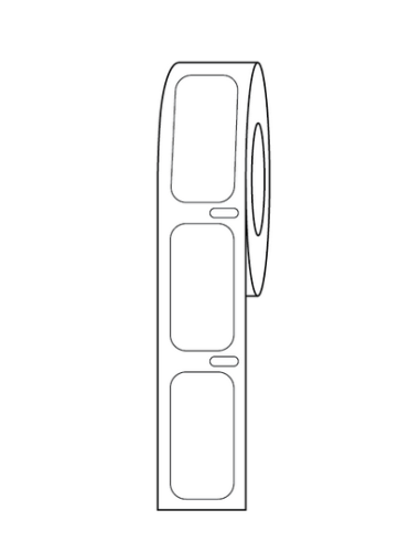 Label Roll, Cryo, Direct Thermal, 27 x 13 mm, for Cryogenic Vials, White, 1000/PK, Globe Scientific, LTC-27X13W