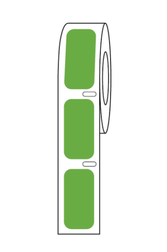 Label Roll, Cryo, Direct Thermal, 27 x 13 mm, for Cryogenic Vials, Green, 1000/PK, Globe Scientific, LTC-27X13G