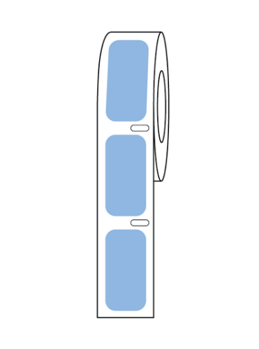 Label Roll, Cryo, Direct Thermal, 27 x 13 mm, for Cryogenic Vials, Blue, 1000/PK, Globe Scientific, LTC-27X13B