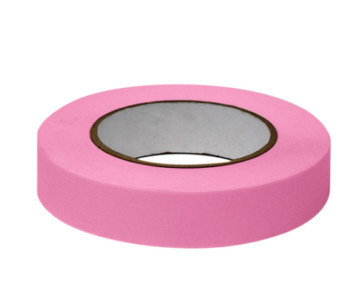 Labeling Tape, 1 in. x 60 yd. per Roll, 3 Rolls/Case, Rose , Globe Scientific, LT-1X60RS