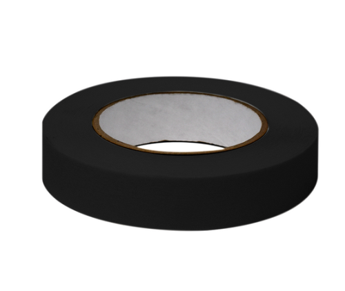 Labeling Tape, 1 in. x 60 yd. per Roll, 3 Rolls/Case, Black , Globe Scientific, LT-1X60BK