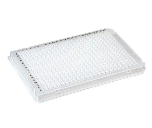 384-Well PCR Plate, A24/P24 Two Notch design (Roche-style), Clear, 100/CS, Globe Scientific, PCR-384-ROC