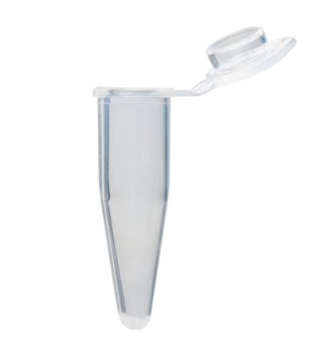0.5 mL Individual PCR Tube with Frosted Flat Cap, Natural, 10000/CS, Globe Scientific, PCR-05F