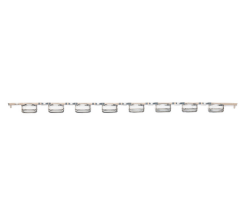 0.2 mL 8-Strip Flat Caps, No Tubes, Optically-Clear for qPCR, 1250/CS, Globe Scientific, PCR-02FC