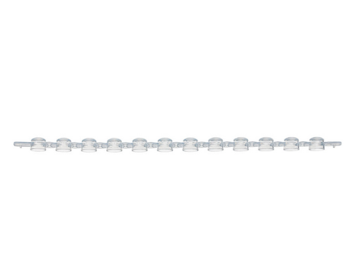 0.2 mL 12-Strip Dome Caps, No Tubes, Natural, 800/CS, Globe Scientific, PCR-02DC-12